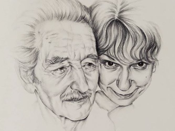 Redrawing a portrait from a photograph