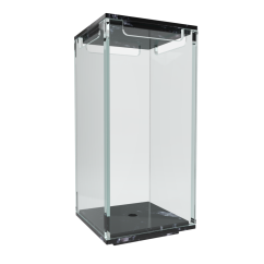 Lantern with face in a combination of clear glass / polished stone of your choice
