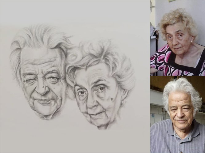 Redrawing a portrait from a photograph