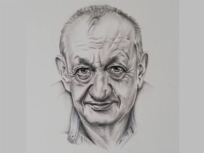 Redrawing a portrait from a photograph
