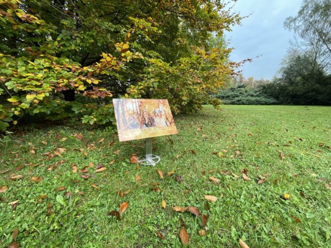Pamětní deska 500 x 350 mm na stojanu Ground 500 nerez