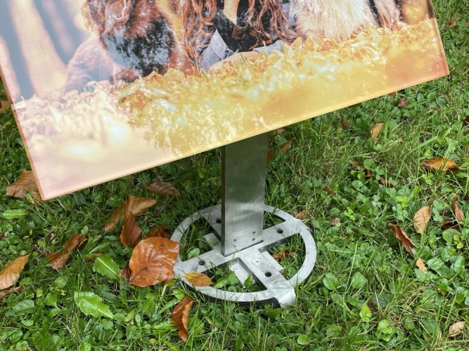 Pamětní deska 500 x 350 mm na stojanu Ground 500 nerez