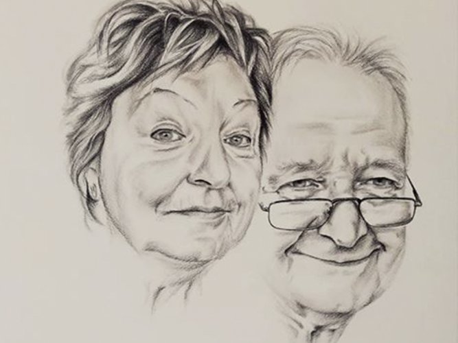 Redrawing a portrait from a photograph